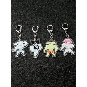 Sanrio Kawaii Keychain Hello Kitty Kuromi My Melody Cinnamoroll Acrylic Kitty